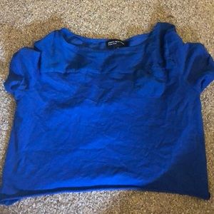 cute blue crop top